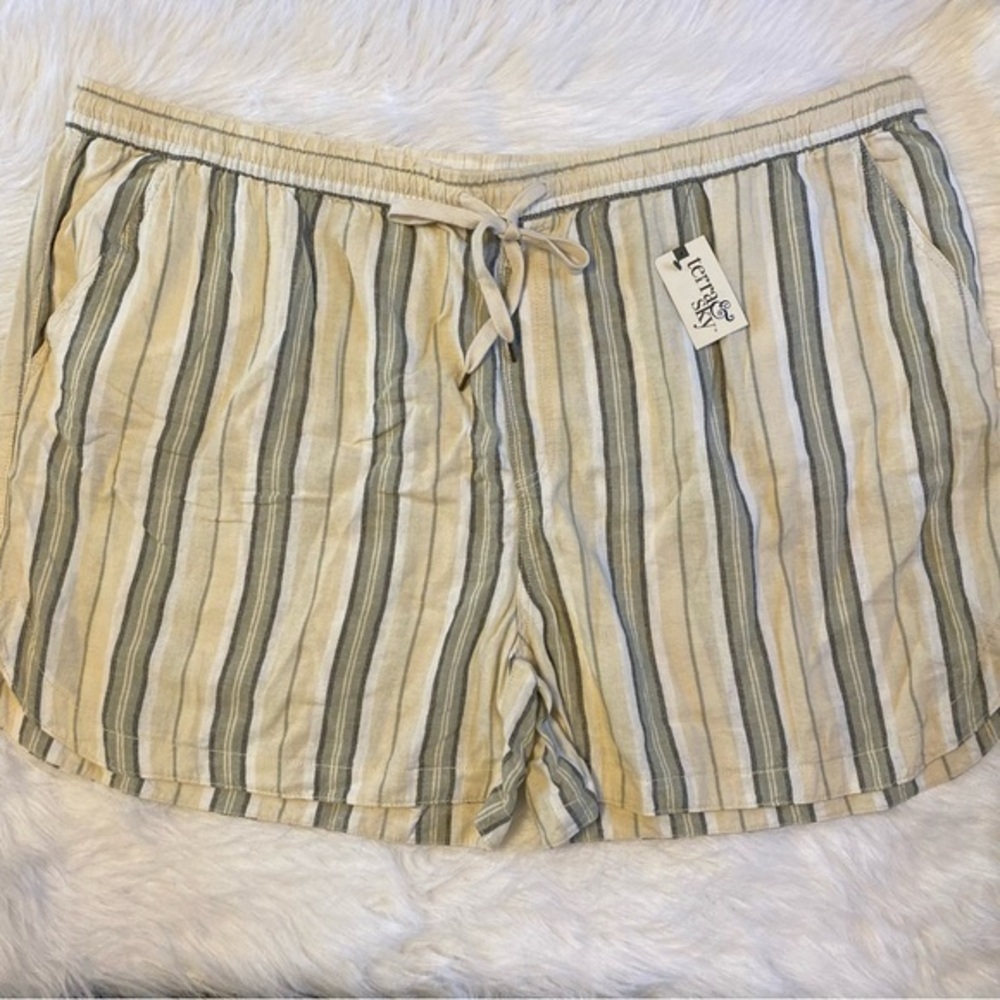 Terra & Sky Shorts Womens Size 4X (28W-30W) Lightweight Drawstring